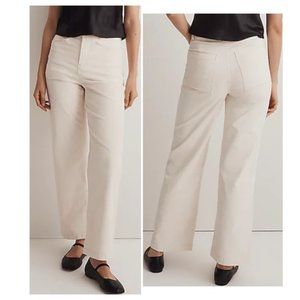 Madewell Antique Cream Emmett Wide-Leg Corduroy Pants Size 32